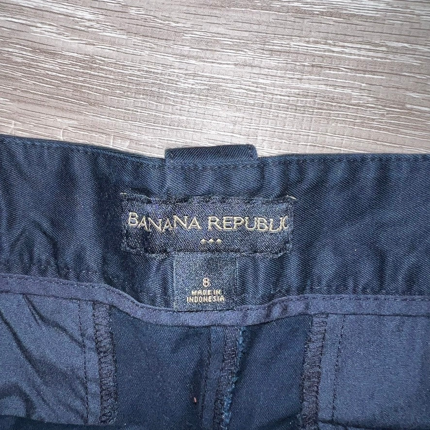 Banana Republic Women's Navy Blue Chino Shorts Size 8 Casual