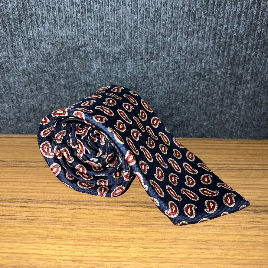 Christian Dior Monsieur Men's Paisley Silk Necktie Multicolor