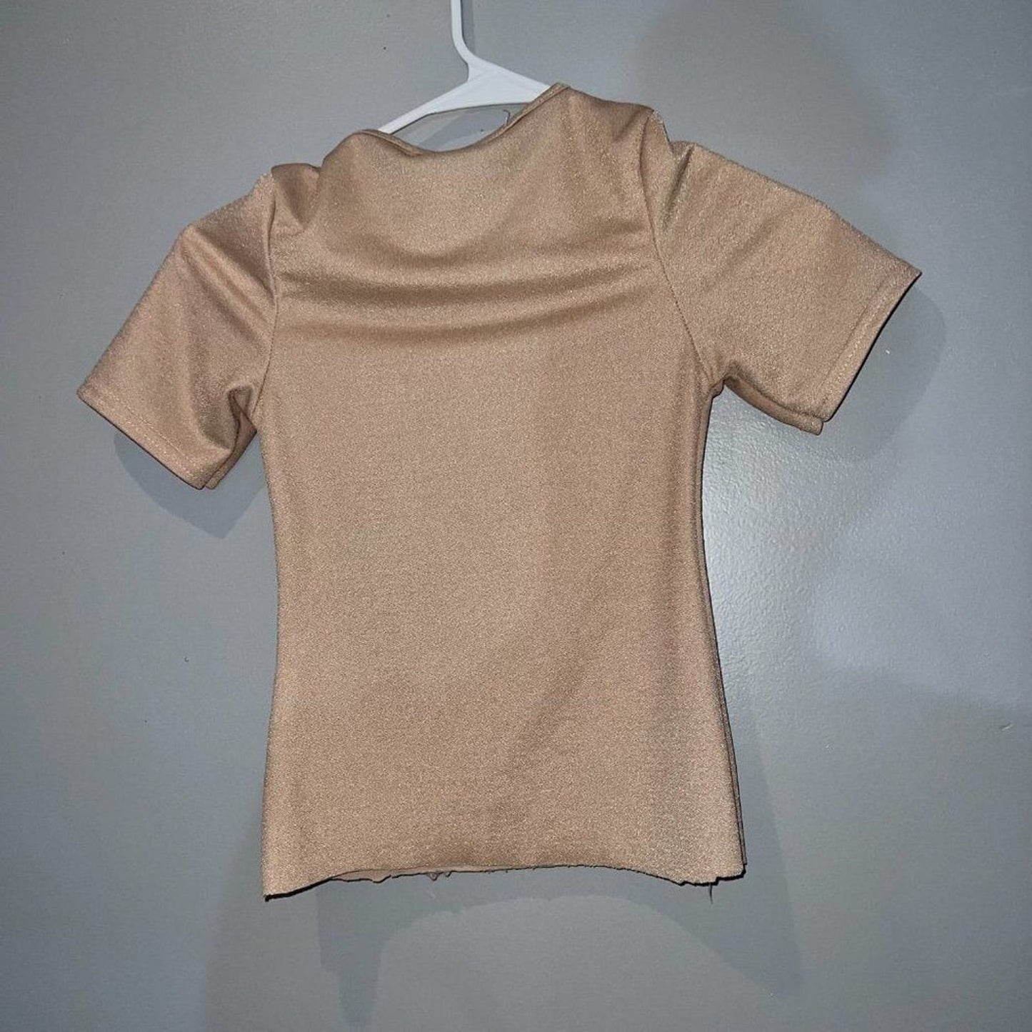 Pretty Little Thing Tan Fitted Top Size 2