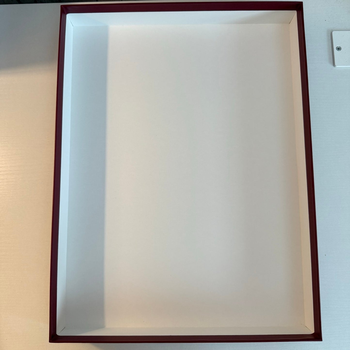 Gucci Burgundy Red Empty Gift Presentation Box White Logo Lid 16x12x2