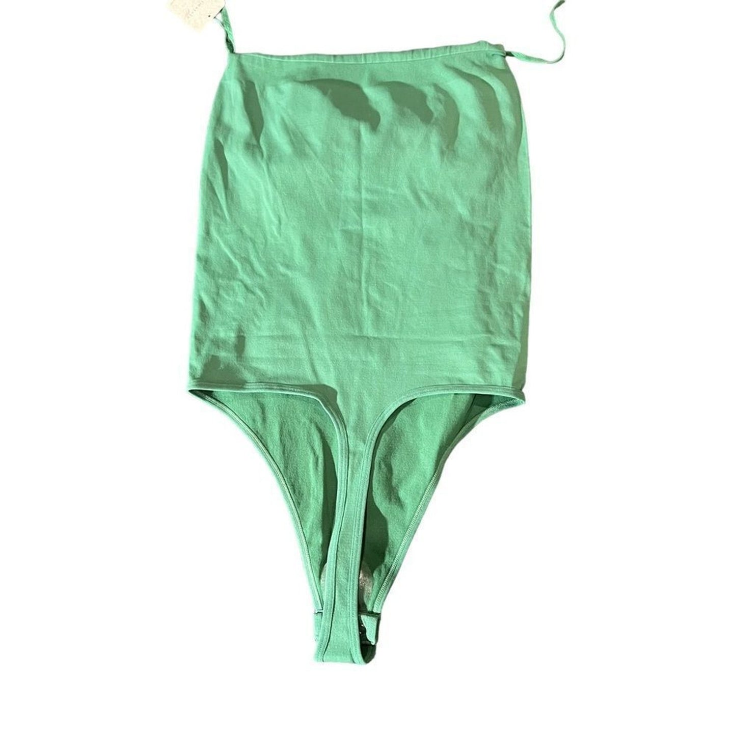 NWT Free People Intimately Bodysuit Women's Medium Green Strapless Tube Thong