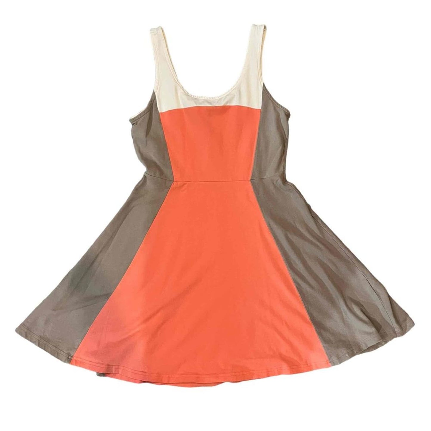 EXPRESS Sleeveless Color-Block Flared Skirt Dress Size Medium