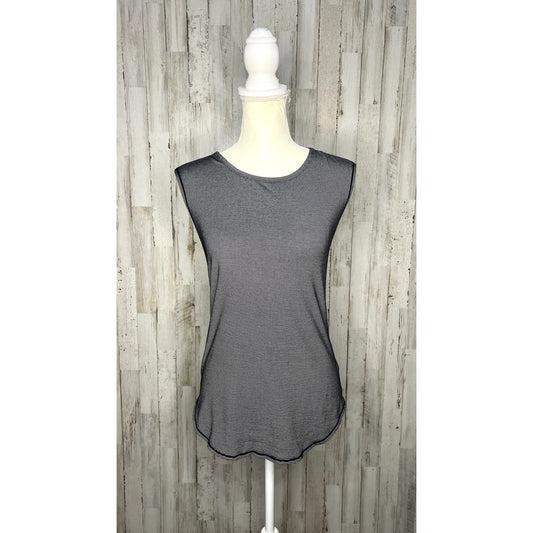 Athleta Women's Gray Micro-Stripe Muscle Tank XXS Activewear