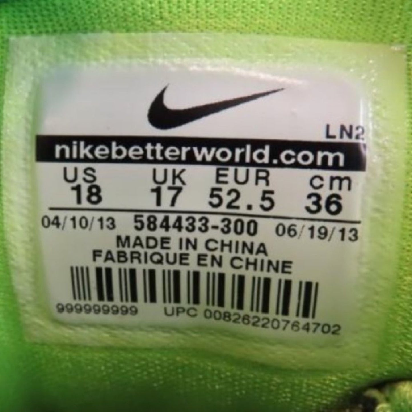 Nike Hyperdunk 2013 TB Men's Basketball Shoes Green High Top Size 18