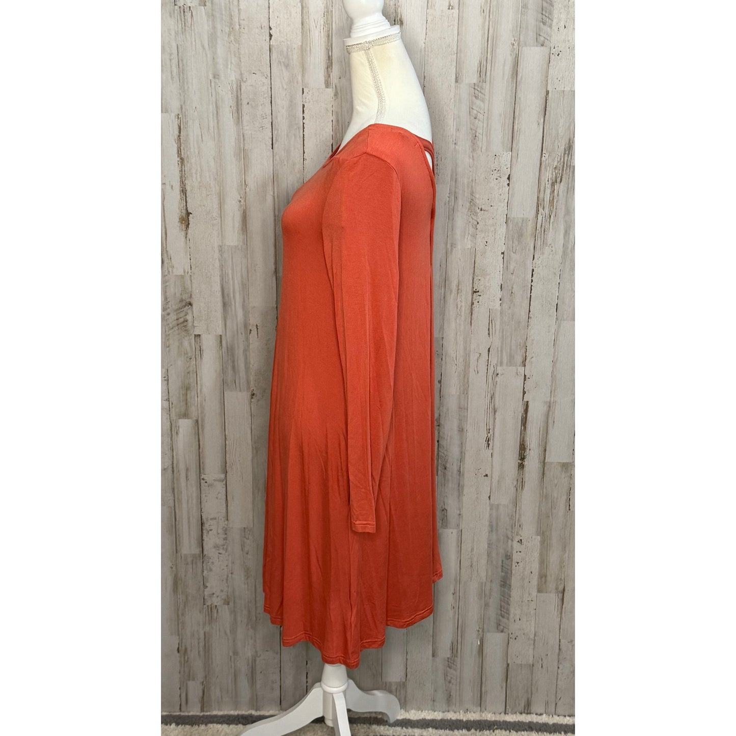 NWT Simply Southern Women's Orange Cross Back Knee Length Dress Size Small