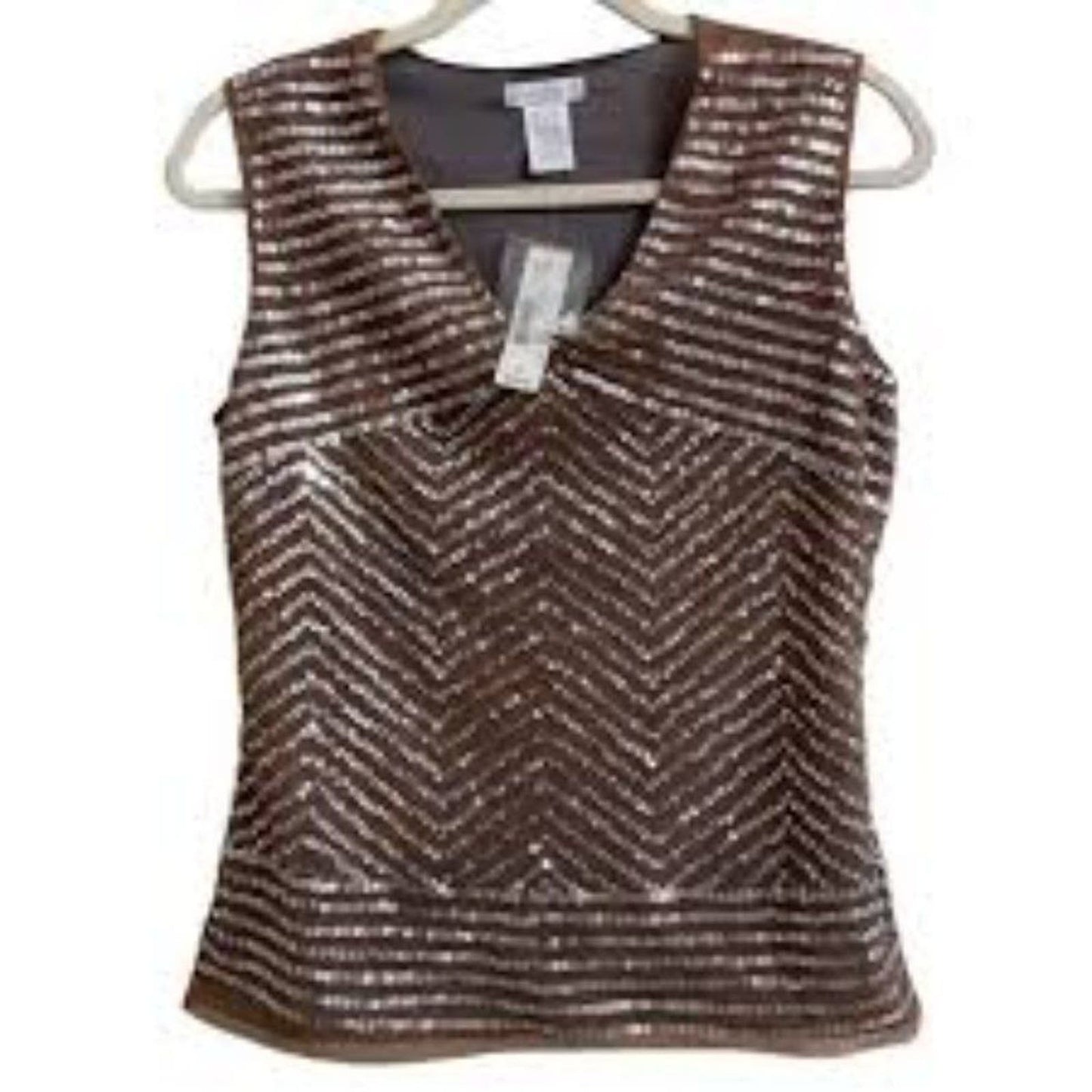 NWT Worthington Size Large Sequin Sleeveless Blouse