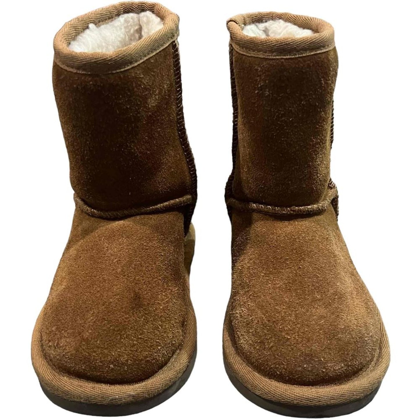 Koolaburra by UGG Kids Classic Short Boots Chestnut Brown Slip On Size 6