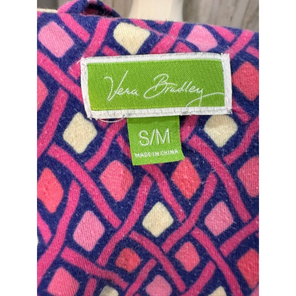 Vera Bradley Women's Geometric Robe Size S/M Multicolor Knee Length