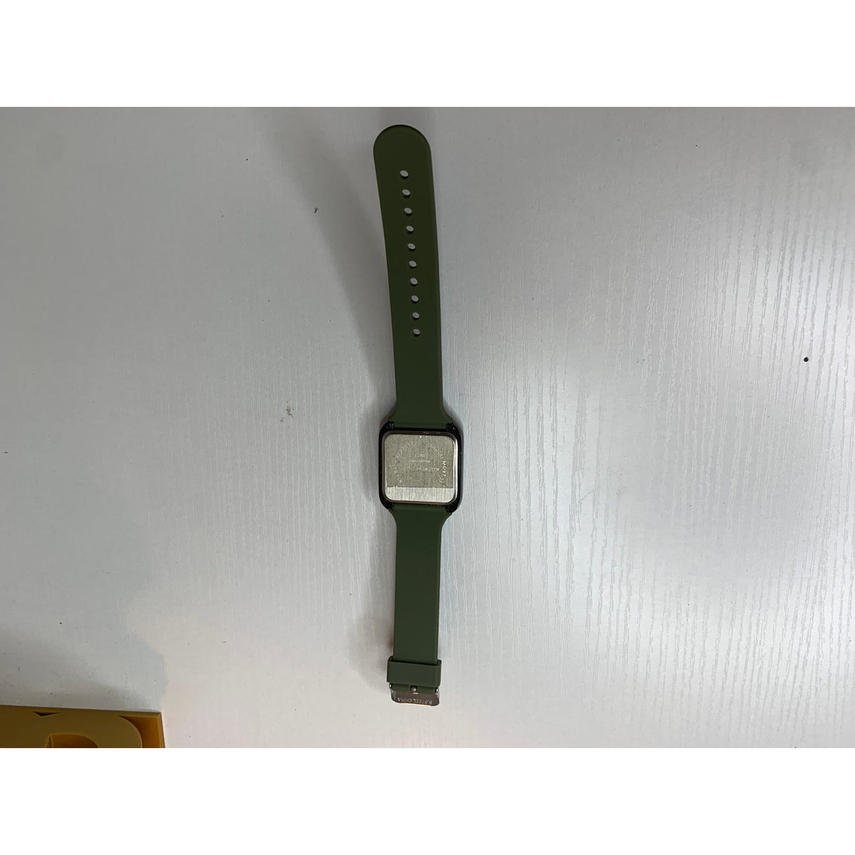 Accutime Digital Watch 4026WMM Stainless Steel Olive Green Silicone Band NOT TESTED