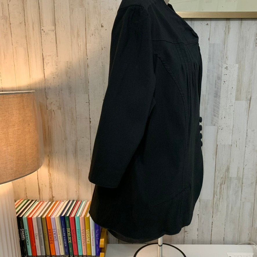 Torrid Blazer Jacket Womens Plus Size 3XL Black Button