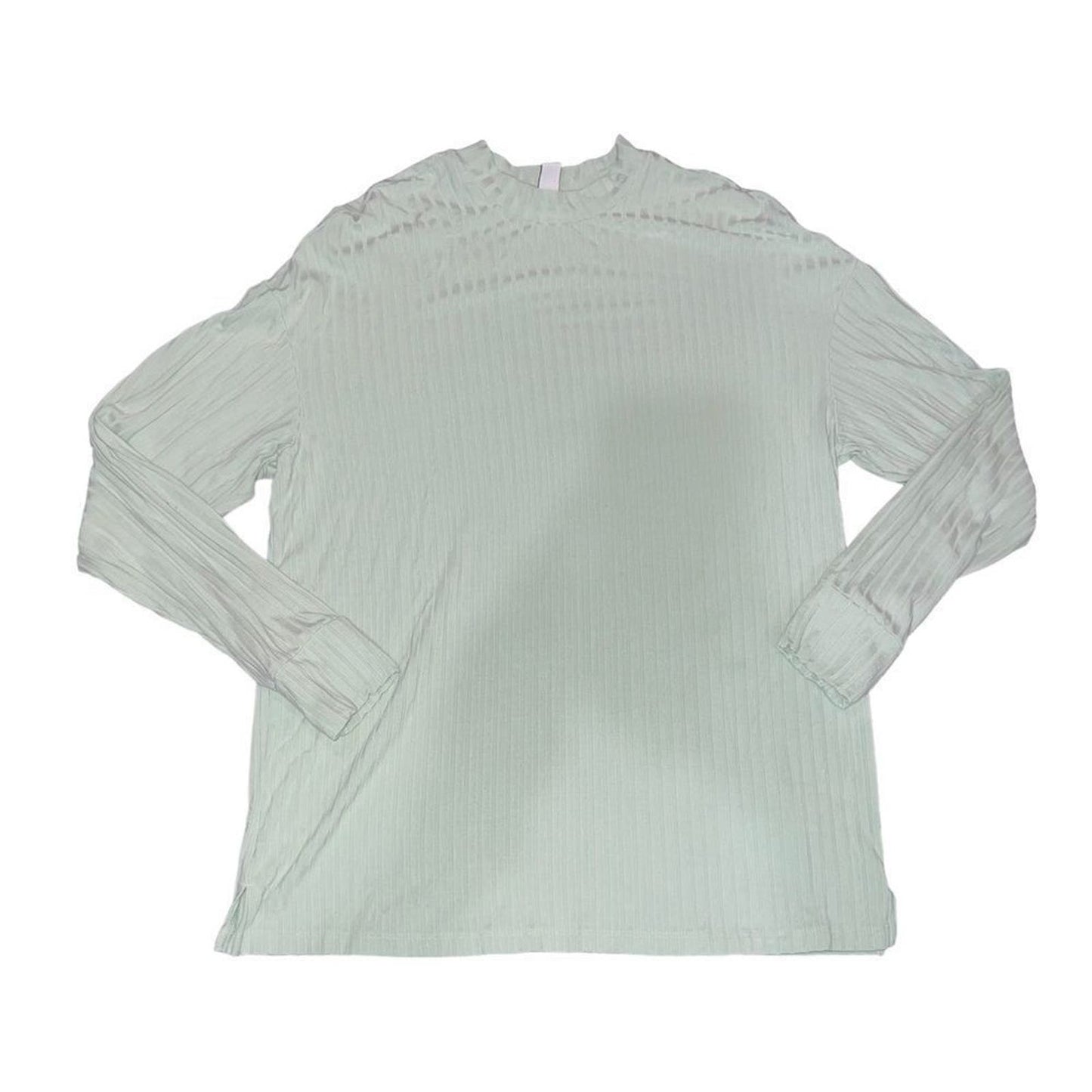 Daily / Ritual Seafoam Green Ribbed Long Sleeve Top Size Medium