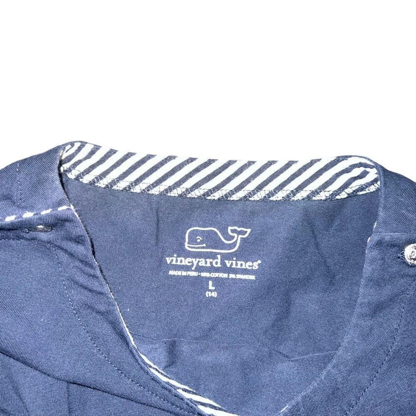 Vineyard vines Girls Large Navy Long Sleeve Shirt