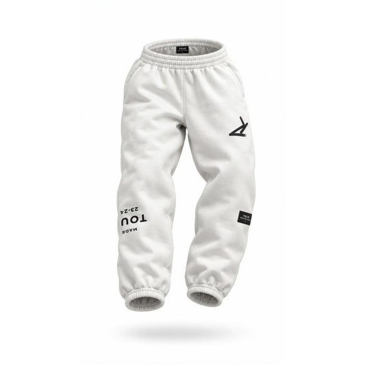 Touck Radix Tour Jogger Sweatpants Mens XS White Fleece Drawstring Logo