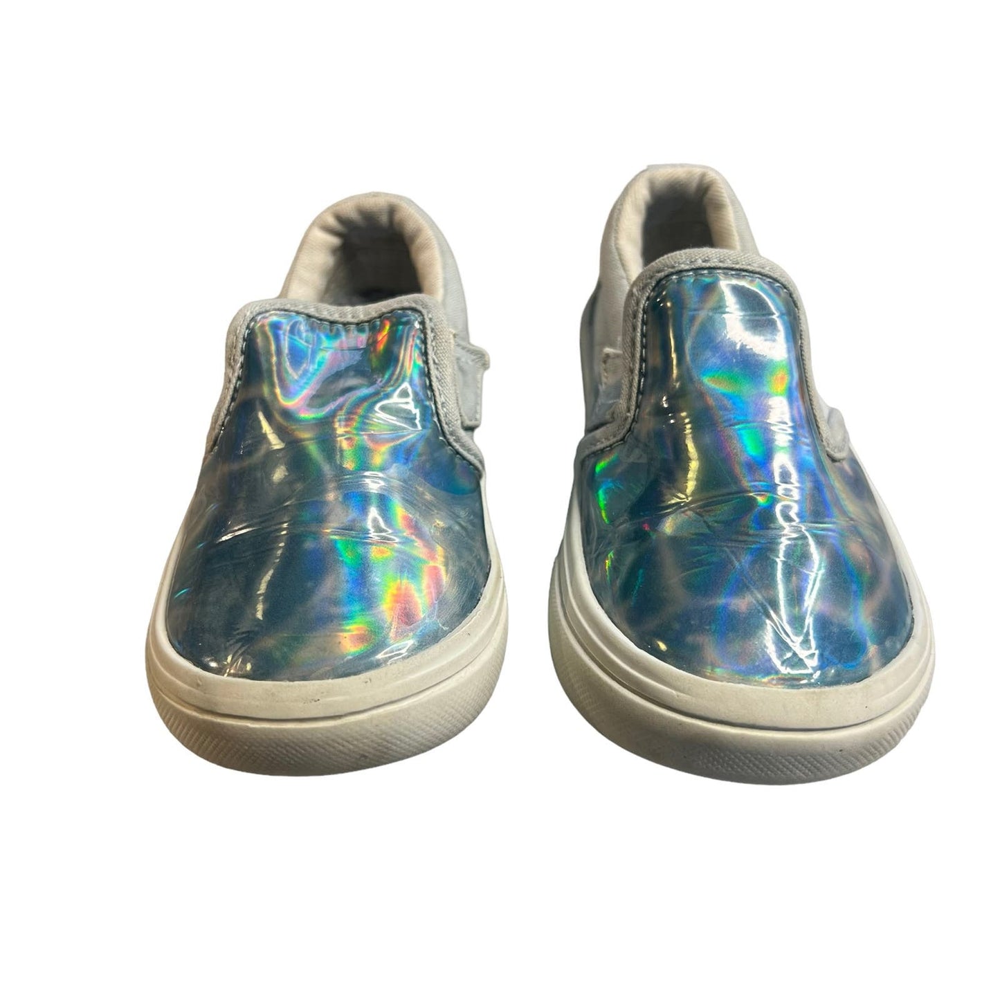 Vans Autism Acceptance ComfyCush Slip-On Blue Sneakers Iridescent Toddler Size 7.5