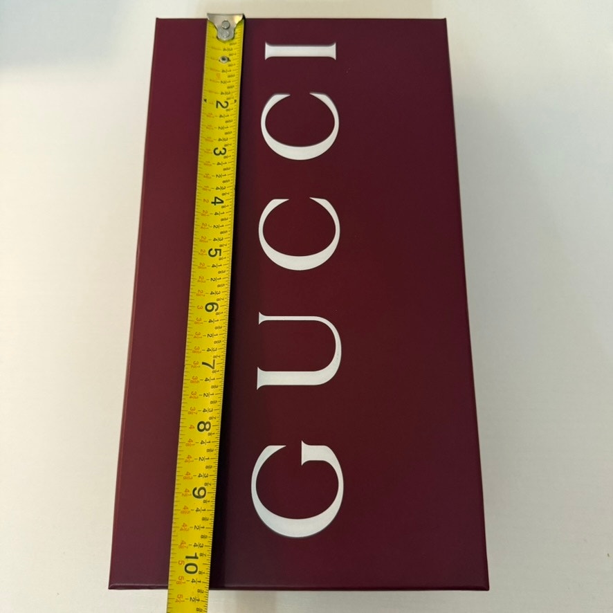 Gucci Burgundy Empty Shoe Box Gift Storage Box with Lid 10x6x2