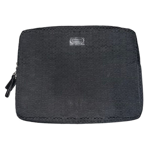 Black Signature Coach Softshell Laptop Cover