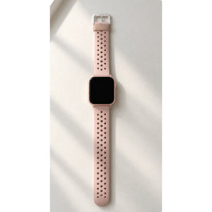 Womens Pink Smart Watch Square Fitness Tracker Heart Rate Sport Band Not Tested