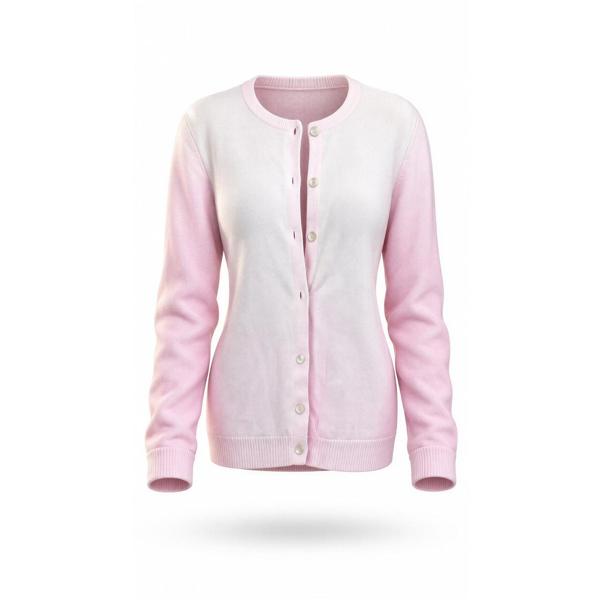 Lands' End Cardigan Sweater Womens 2XL Light Pink Button Front Knit
