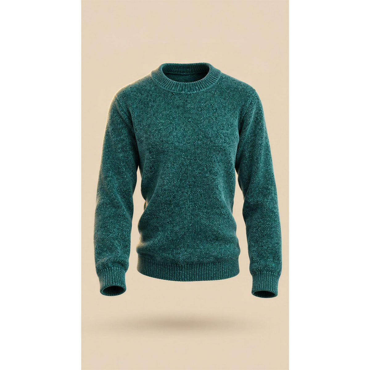 Rare Rabbit Sweater Mens Small Dark Green Teal Crew Neck Pullover Knit Size Small