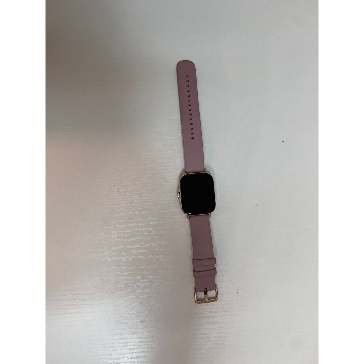 Smart Watch Rose Gold Square Fitness Tracker Mauve Pink Silicone Band Not Tested