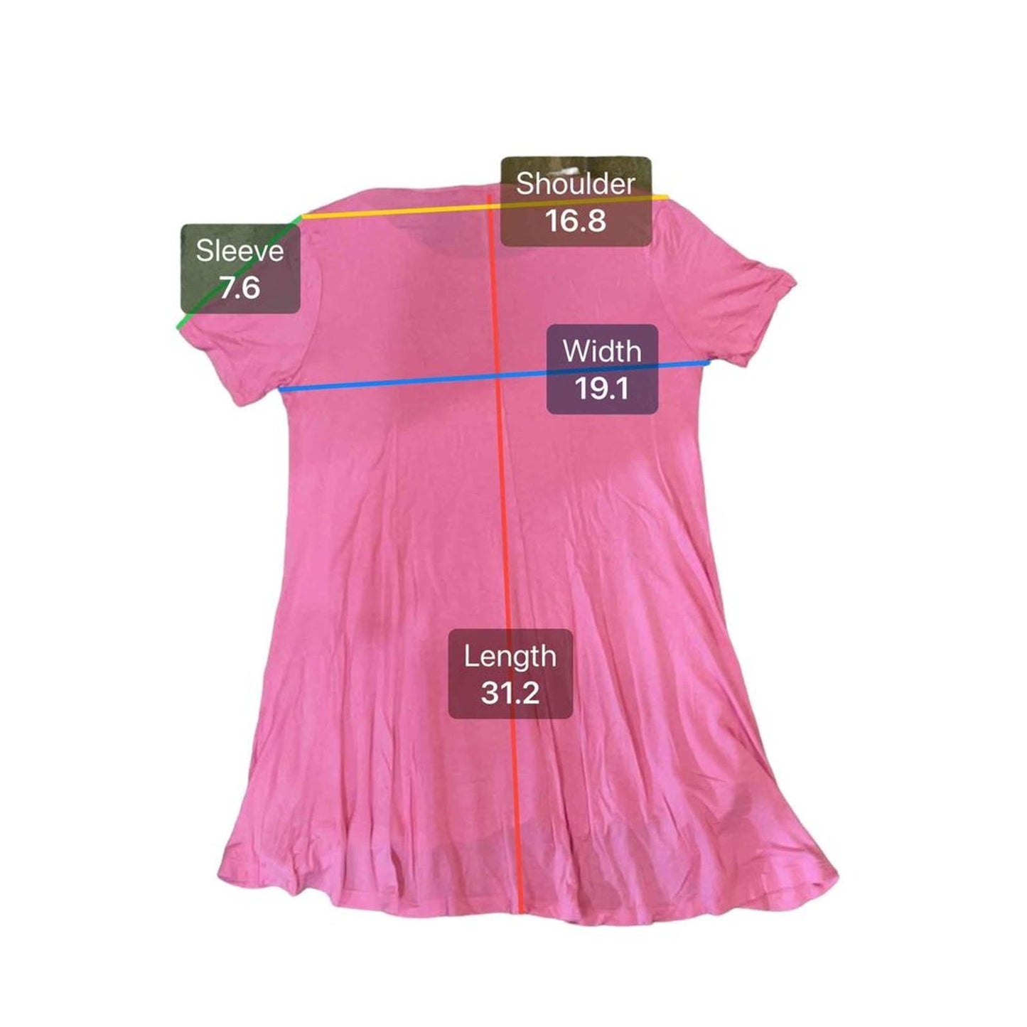Simply Southern Short Sleeve Round Neck T-Shirt Dress Size Small