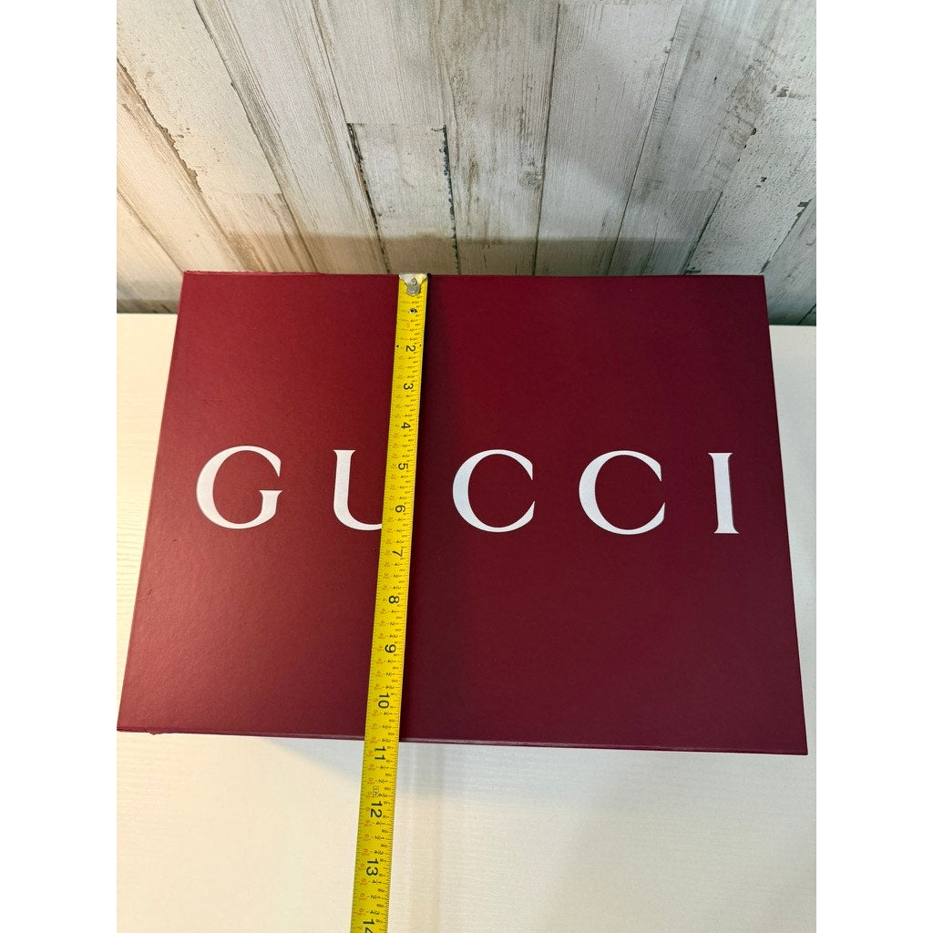 Gucci Gift Presentation Storage Box Burgundy Red White DAMAGED