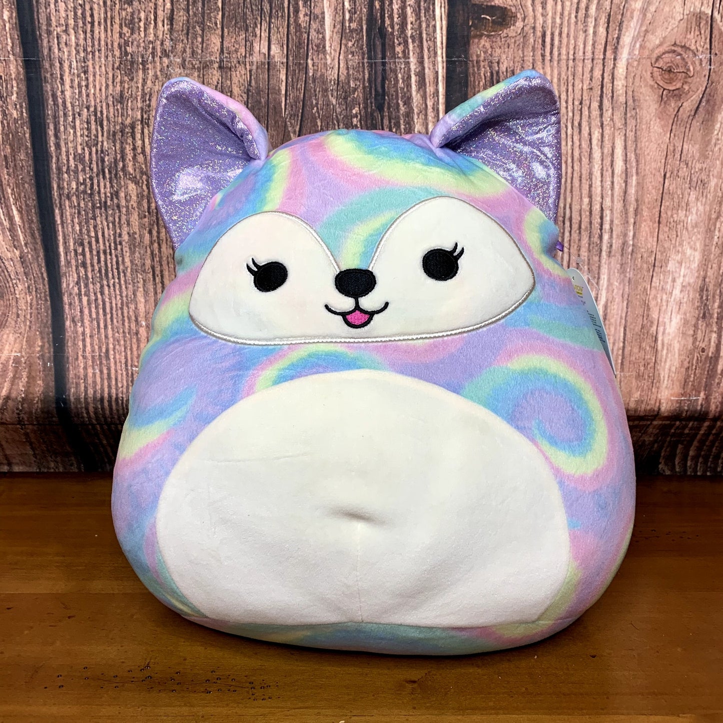 NWT Squishmallows Felexine the Fox Pastel Tie-Dye Plush w/Tag
