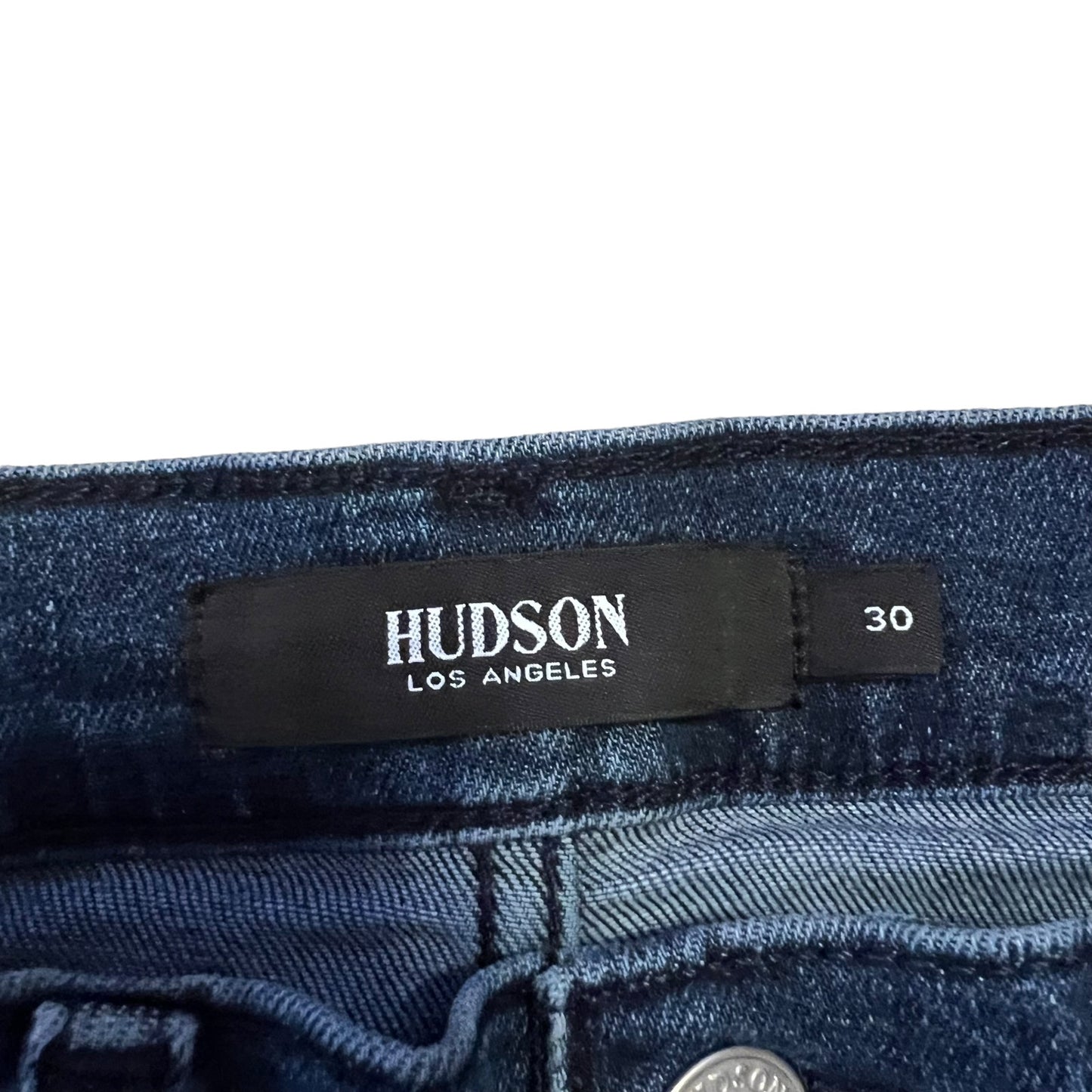 Hudson Jeans Women's 30 Barbara Super Skinny High-Rise Dark Wash Denim Jeans