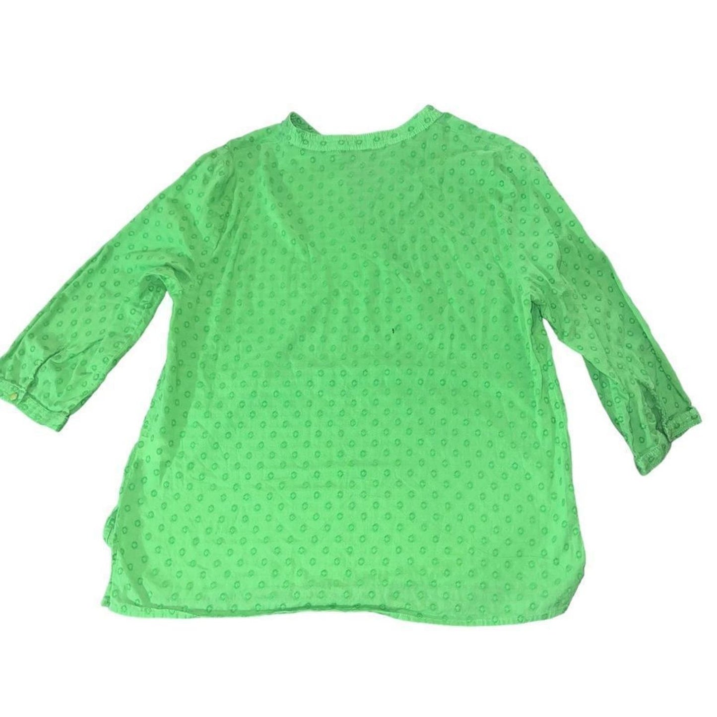 Talbots Green V neck Quarter Sleeve Size Medium