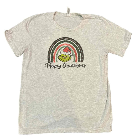 Bella+Canvas Women's Medium Grey Merry Grinchmas Graphic Christmas T-Shirt