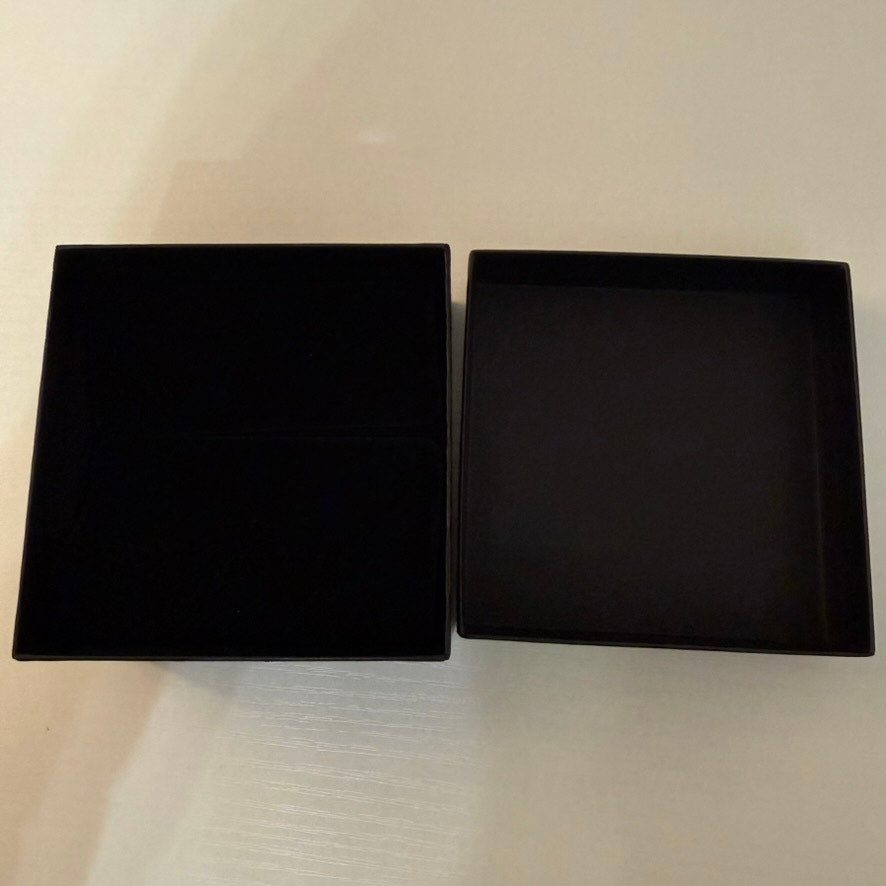 Versace Medusa Logo Gift Presentation Box Black 4x4x2 Lid & Base Only