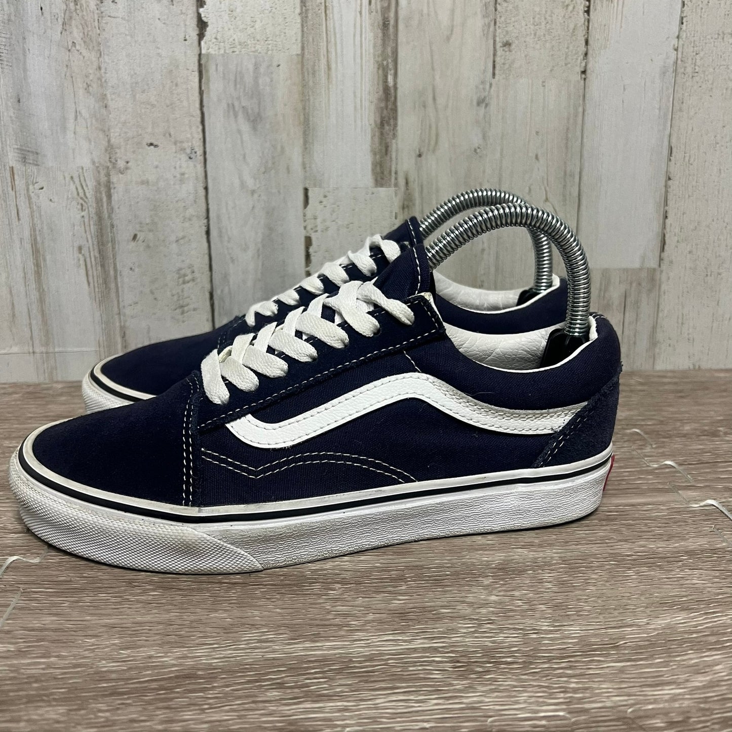 Vans Old Skool Unisex Sneakers Navy Blue Size Men's 5.5 Women's 7 Casual Lace Up