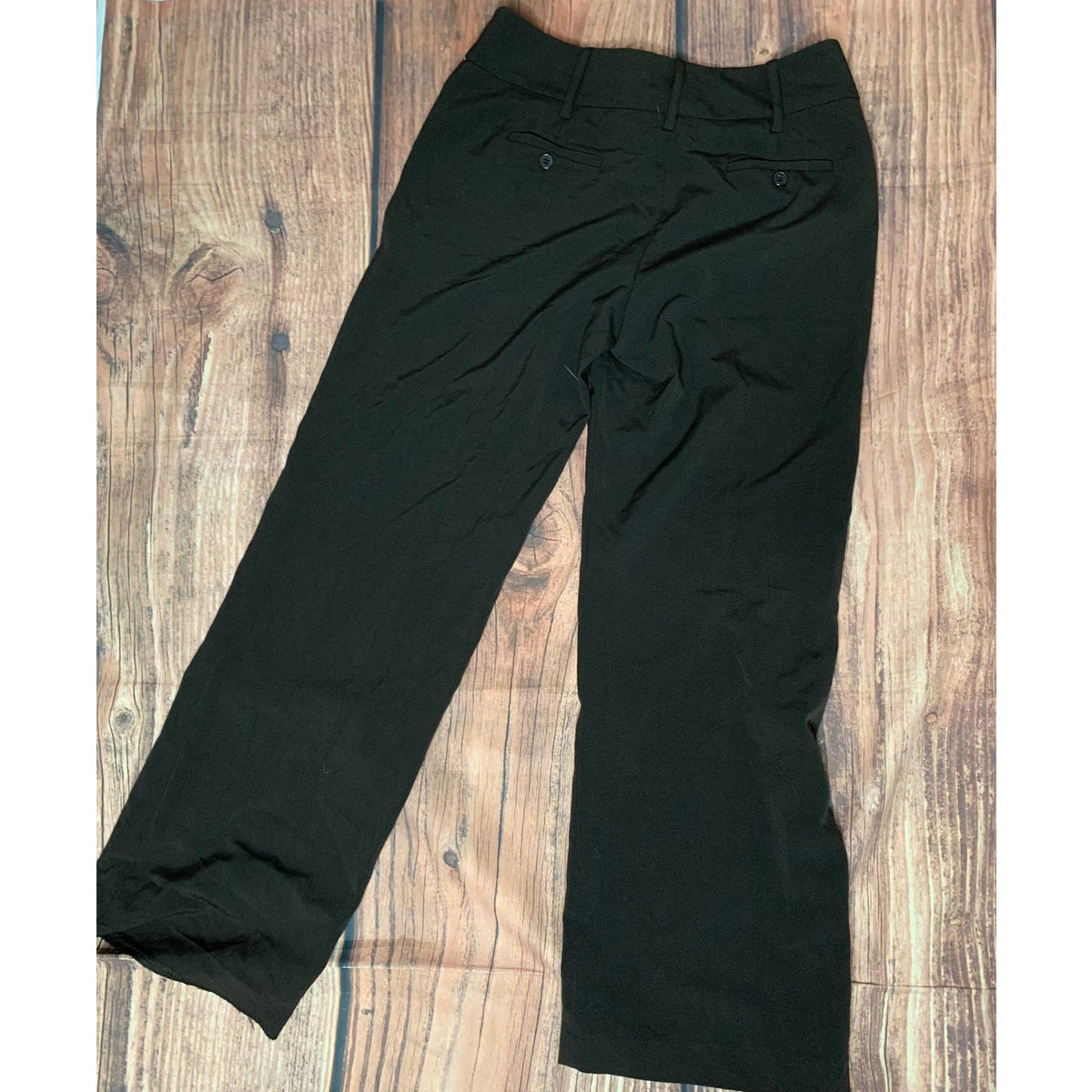 Sandro Paris Dress Pants Womens 8 Petites Brown Wide-Leg Pockets Business Formal