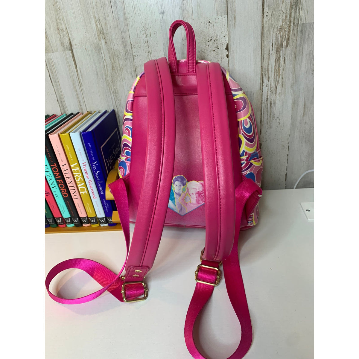 Loungefly Barbie Movie Logo Pink Swirl Mini Backpack Vegan Leather