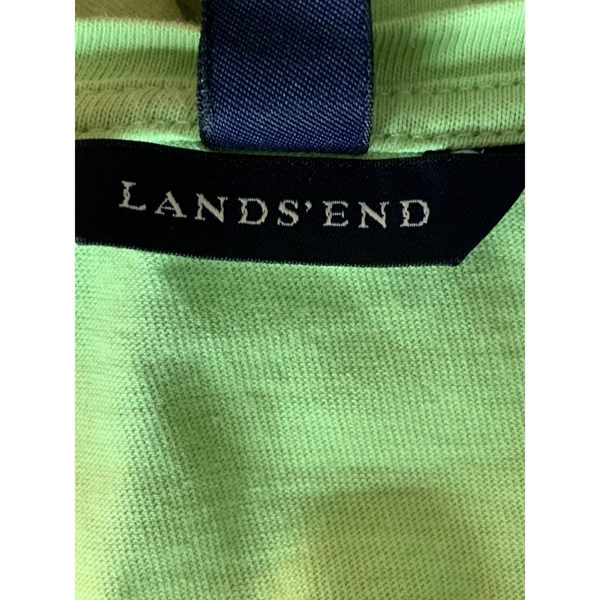 Lands' End T-Shirt Womens Plus Size 3XL Light Green V-Neck Short Sleeve 100% Cotton