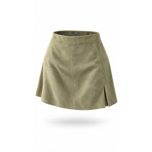 NWT Fab’rik Beige Suede Mini Skirt Size Small