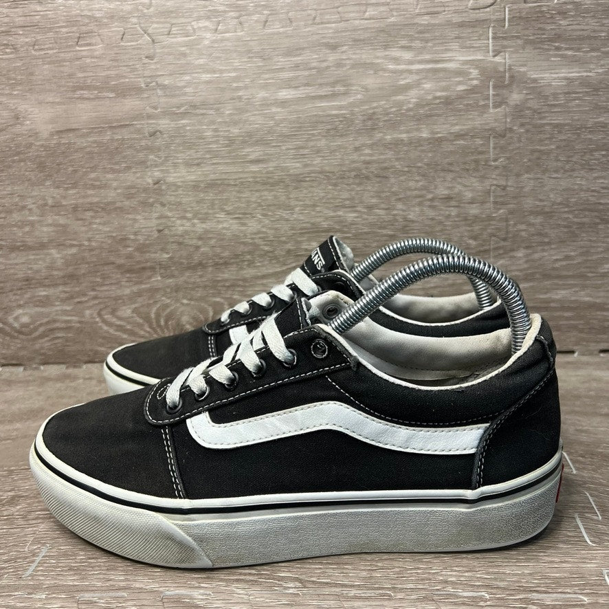 Vans Ward Women's Skate Shoes Black/White Size 9.5 Casual Sneakers