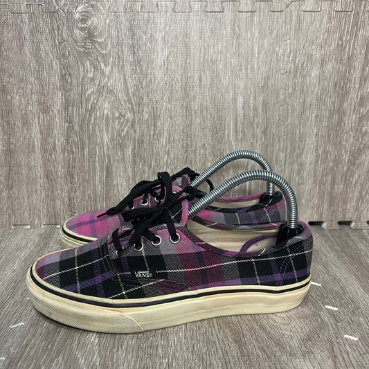 Vans Plaid Sneakers Unisex Men's Size 6 / Women's 7.5 Pink & Black Casual Shoes