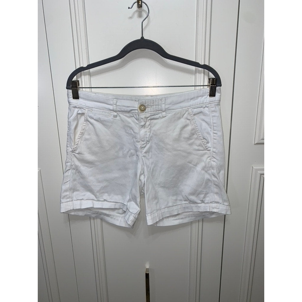 Pilcro & The Letterpress Women's White Bermuda Shorts Size 28 Casual Summer