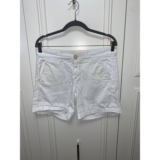 Pilcro & The Letterpress Women's White Bermuda Shorts Size 28 Casual Summer