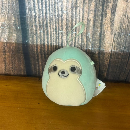 Squishmallows Aqua the Sloth 4" Mini Plush Toy Ornament Blue
