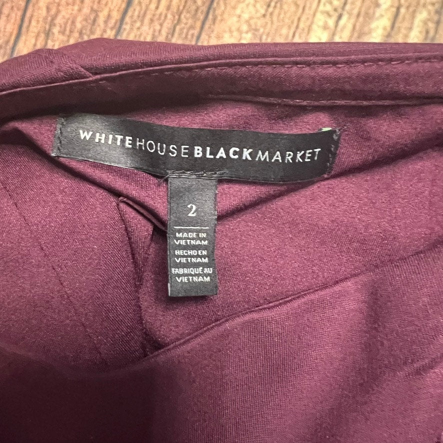 White House Black Market Women's A-Line Knee Length Skirt Size 2 Purple