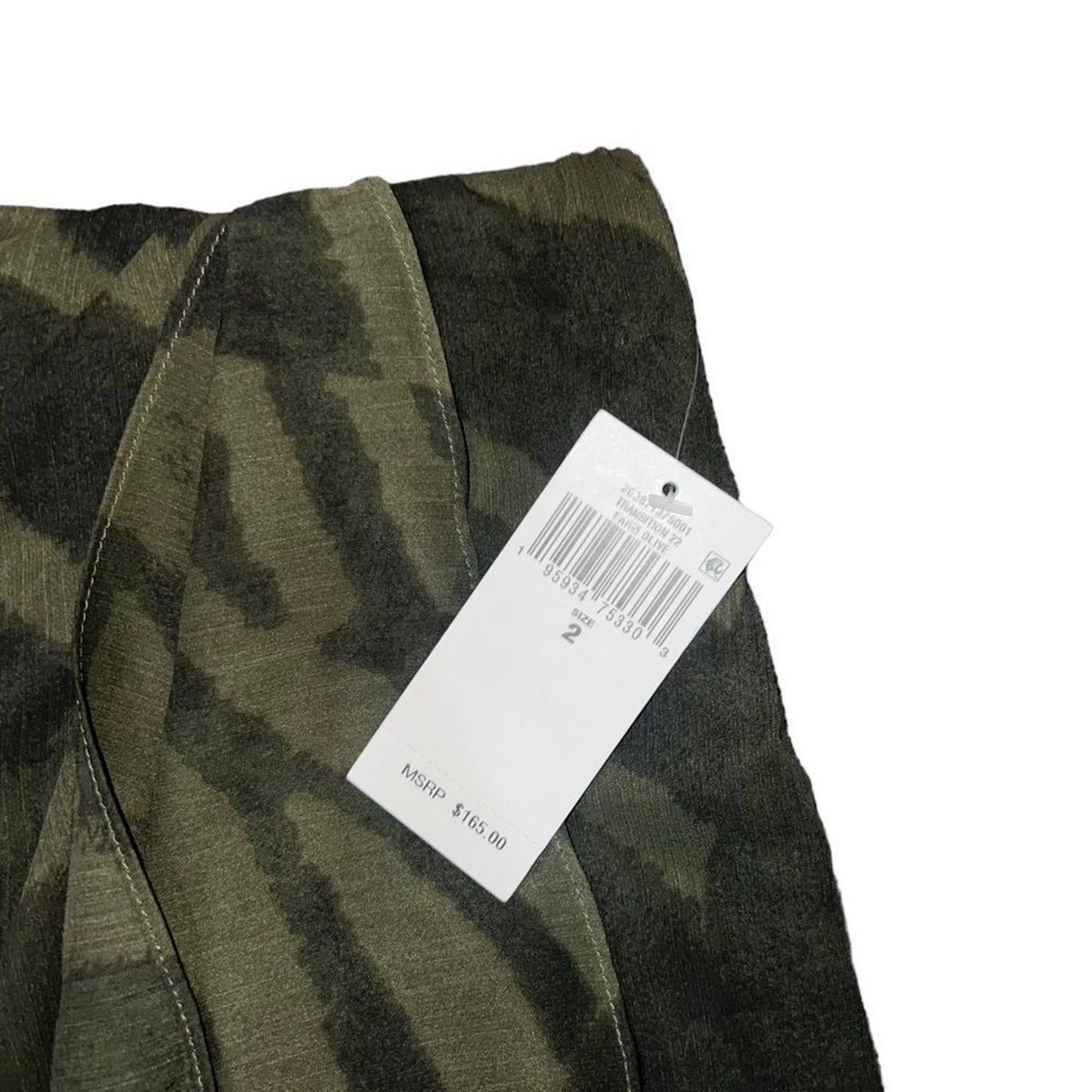 NWT Lauren Ralph Lauren Skirt Womens Size 2 Green Zebra Print Wrap Midi Ruffle