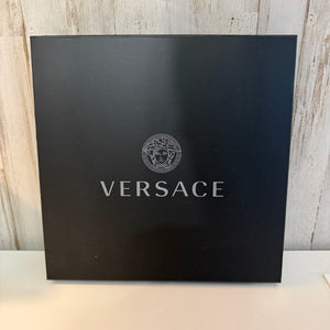 Versace Large Gift Presentation Box Matte Black Lid Silver Medusa Logo