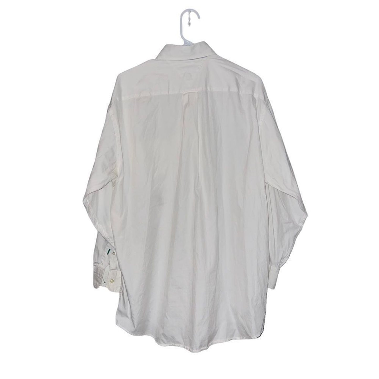 Tommy Hilfiger Dress Shirt Mens 15.5 32/33 White Button Front Crest Logo