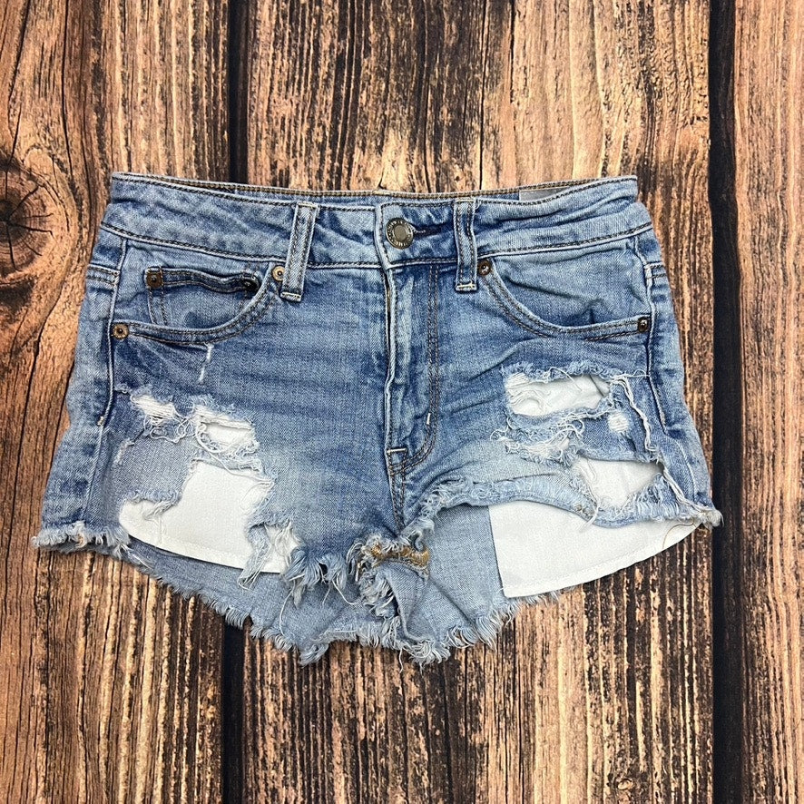 American Eagle Women's Hi Rise Festival Jean Shorts Blue Size 4