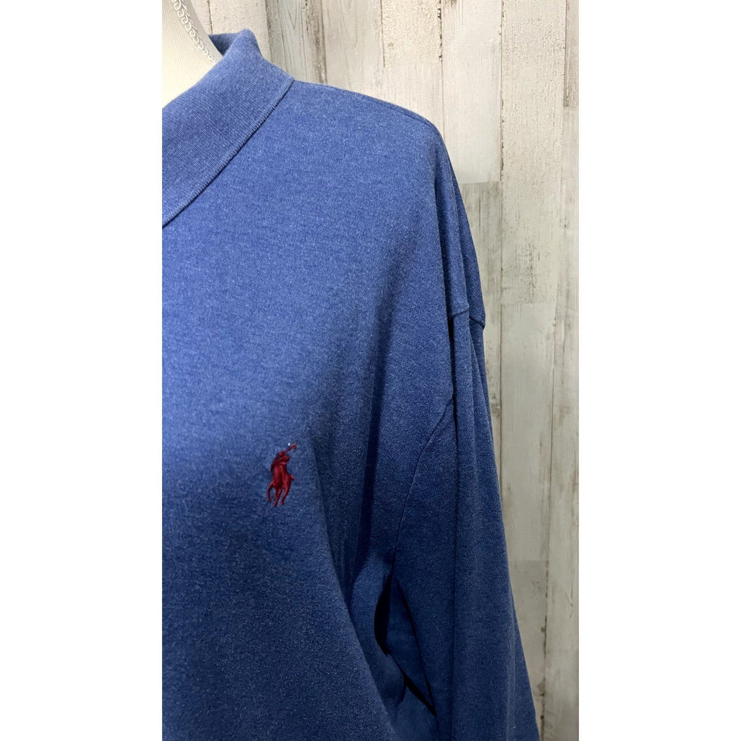 Polo Ralph Lauren Men's XXL Blue Long Sleeve Collared Polo Shirt