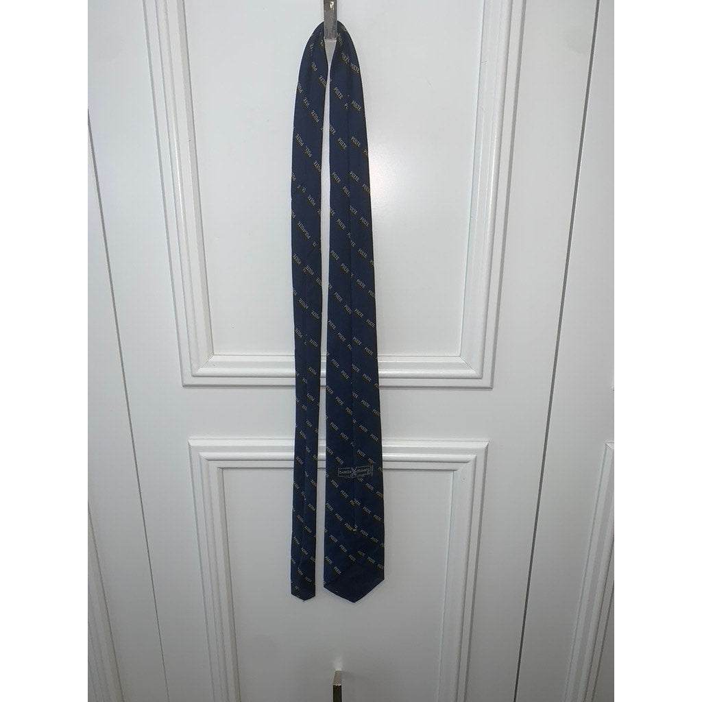 Career Cravats Men's Blue Geometric Pulte Tie Classic Width & Length