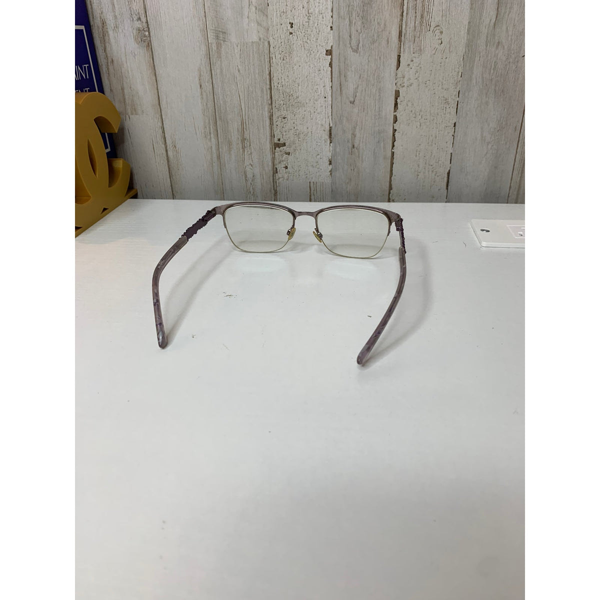 bebe Prescription Eyeglass Frames Womens Purple Square Semi-Rimless 52-17-135