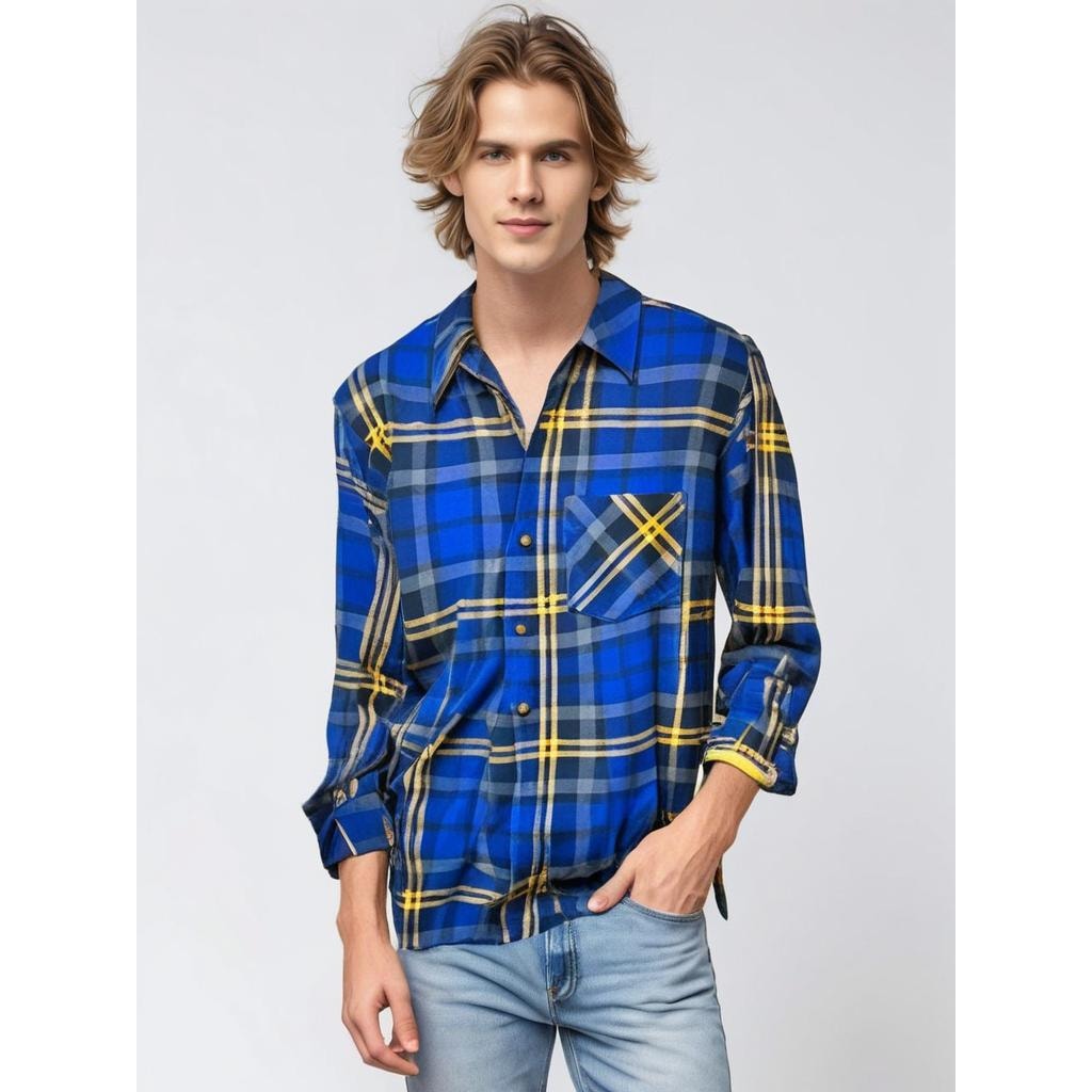 Field & Stream Men's Medium Plaid Flannel Shirt Long Sleeve Button-Up